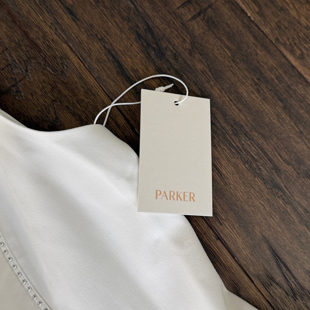 Parker White Sleeveless A-Line Dress - Picture 3 of 5